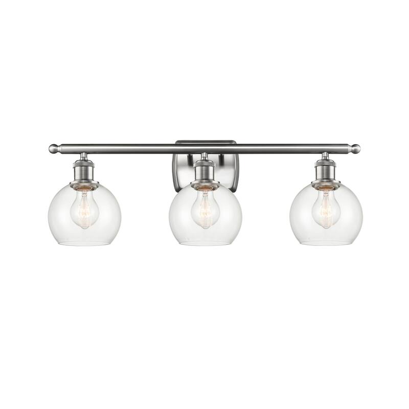 Innovations Lighting 516-3W-9-26 Athens Vanity Athens 3 Light 26" Wide - Brushed Satin Nickel / Clear
