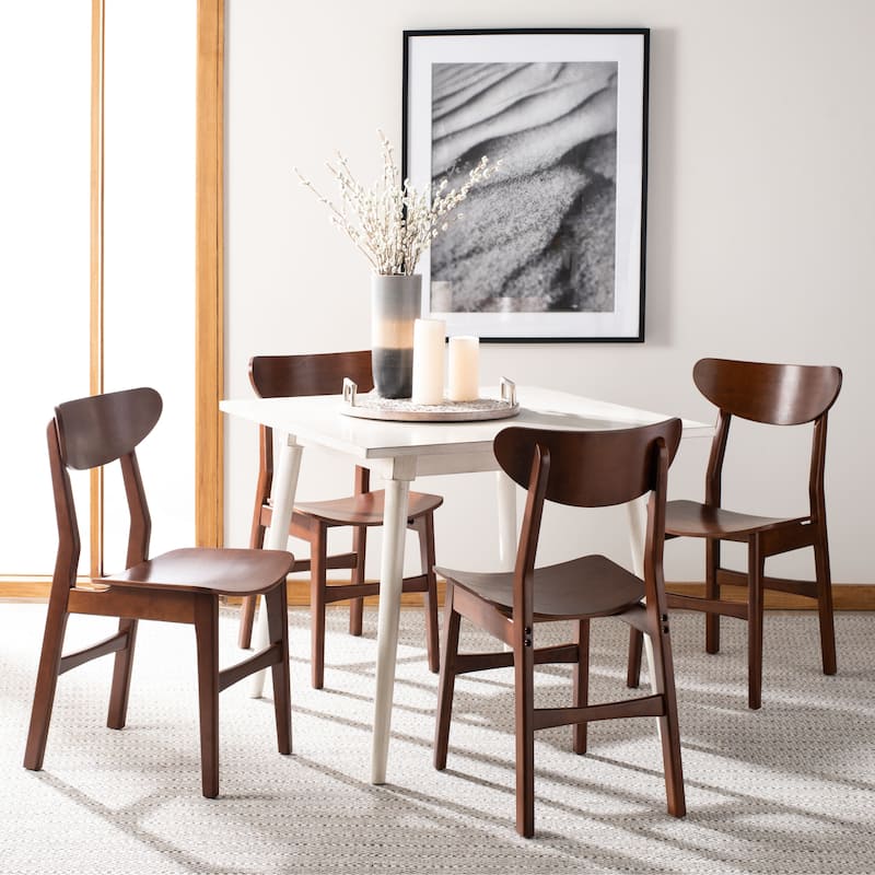 SAFAVIEH Lucca Retro Dining Chair (Set of 2) - Walnut