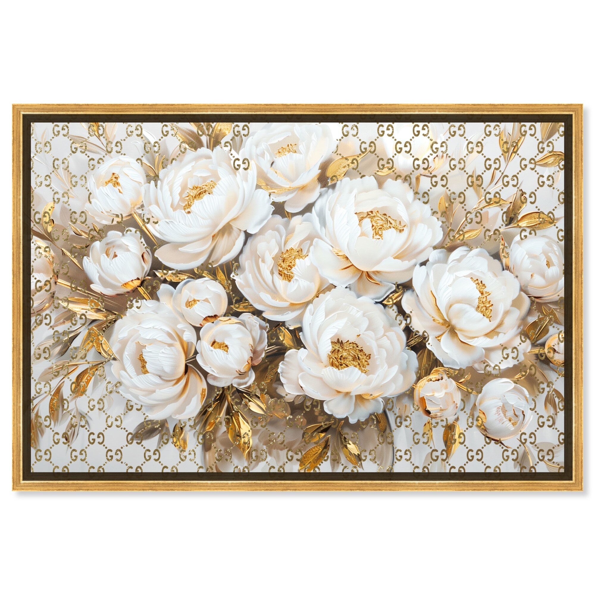 Gold Royal Arrangement Canvas Classic Fashion Floral Wall Art by Art Remedy
