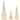 Set of 3 Pre-Lit Rattan Christmas Cone Trees with 60 LED Lights Rustic Tabletop Holiday Décor - Brown - 8" x 32"
