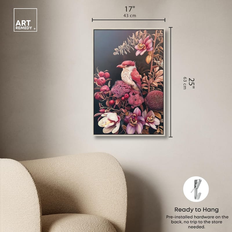 Bird and Bloom Canvas by Art Remedy