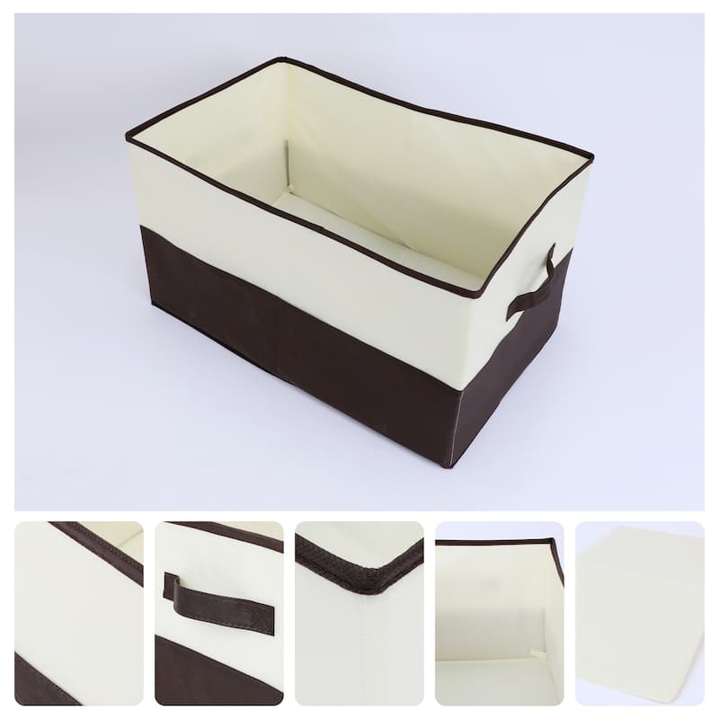 Fabric Storage Cube with Handles, 1 Pack Collapsible Storage Bin Basket for Shelves Closet Organizing Clothes