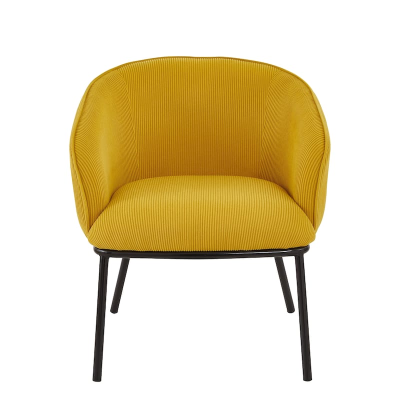 Mid Century Upholstered Black Leg Indoor Chair