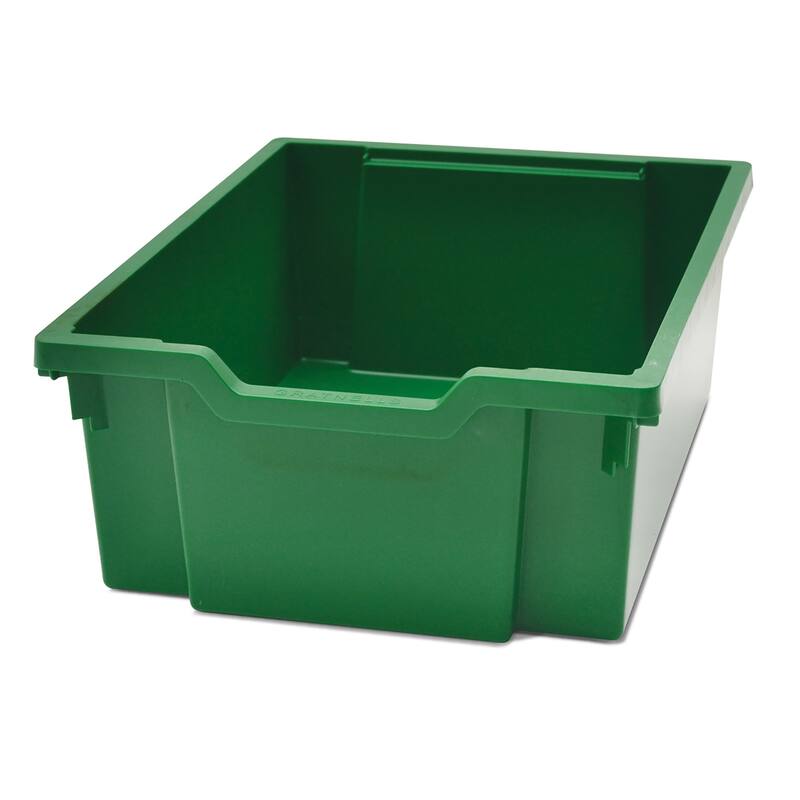 Gratnells Deep F2 Tray, Grass Green, 12.3" x 16.8" x 5.9", Heavy Duty School, Industrial & Utility Bins, Pack of 6