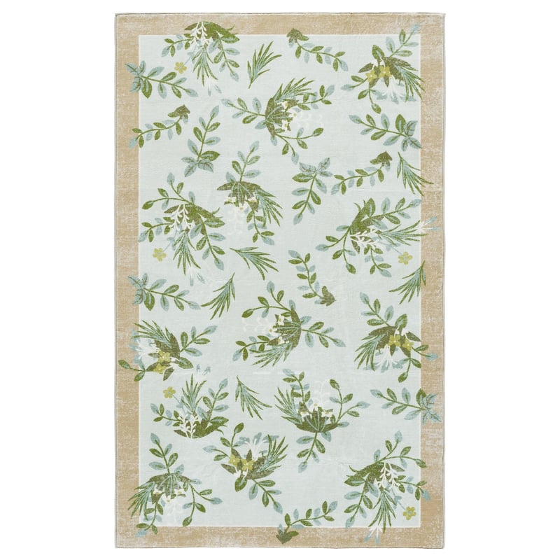 Martha Stewart Sonal Machine Washable & Slip Resistant Rug - 3' x 5' - Taupe/Green
