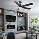 preview thumbnail 9 of 69, YUHAO Kaleido 52 in. Indoor Matte Black 3-Colors Integrated LED 6-Speeds Ceiling Fans with Dual-Finish Blades and Remote Control