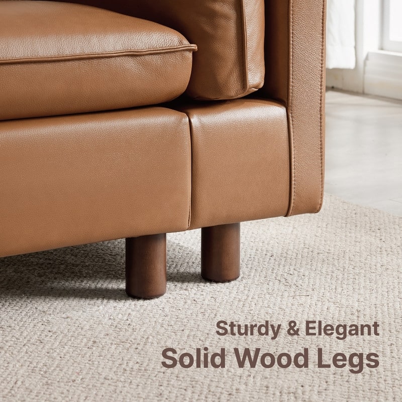 Spruce & Spring Modular Cloud Couch Sofa with Wood Legs for Living Room