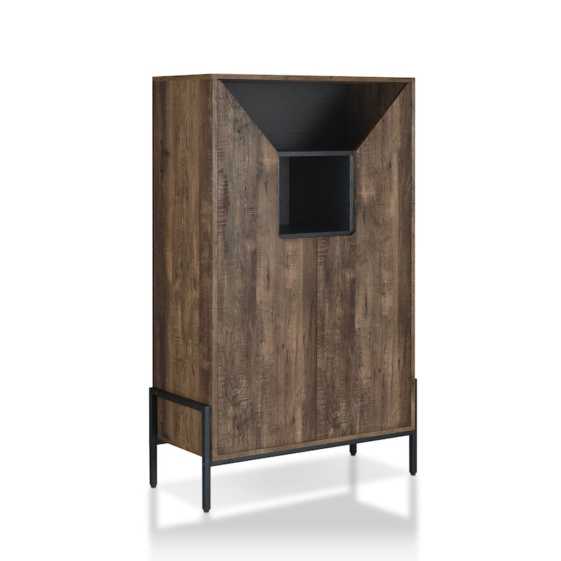 Cassini Rustic 8-shelf Shoe Cabinet by Carbon Loft - Reclaimed Oak