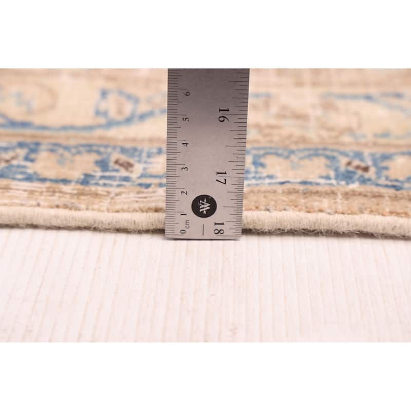 ECARPETGALLERY Hand-knotted Antalya Vintage Beige Wool Rug - 9'7 x 11'2