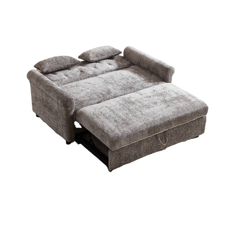 Versatile 2-in-1 Sofa Bed Comfortable Seating with Storage Bag, Sleeper Sofa Couch Loveseat with Pull Out Bed