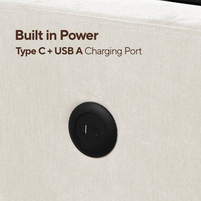 Upholstered Sleeper Sectional Sofa with Storage, USB Ports and Cup Holders, Multi-Functional Modern Sectional Sofa