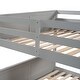 preview thumbnail 8 of 7, Convertible Wood Full Size Bunk Bed with Trundle & Ladder, Solid Wood Detachable Bunkbeds Frame for 3 Kids, Full Over Full Size