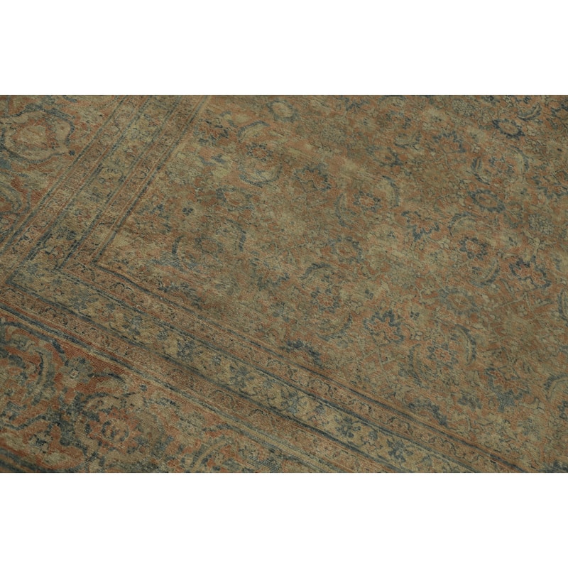 Hand Knotted Oriental 100% Wool Carpet Traditional All-Over Oranges & Rust Senneh Area Rug - 11' 11'' X 8' 11''