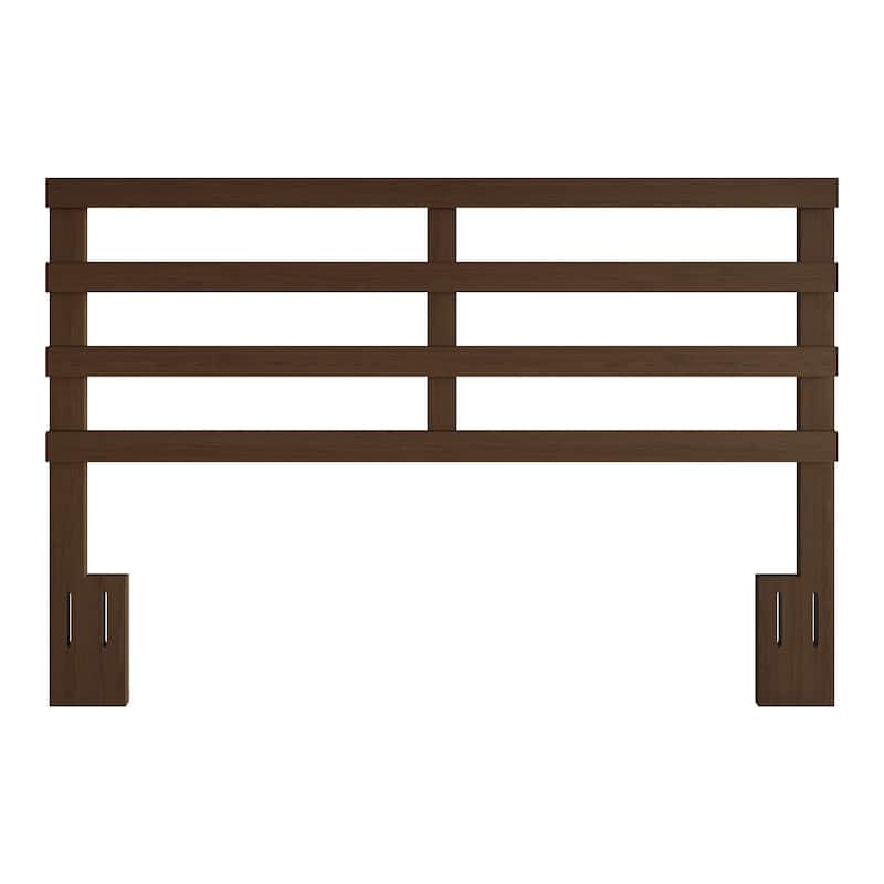 CraftPorch Modern Wooden Slat Headboard - Walnut - Queen