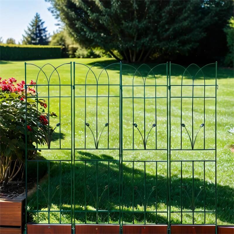 4 Pack Metal Garden Rustproof Trellis for Flower Support