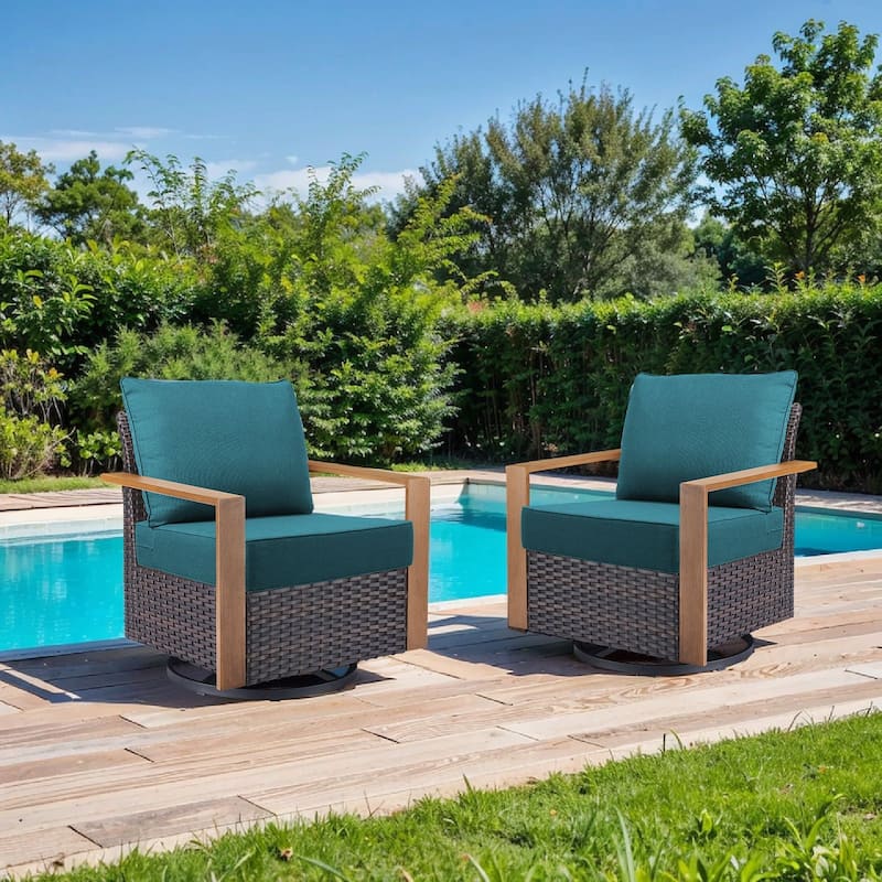 Pocassy 22"x24"x6" Inch Thick Cushions Pillows Indoor Outdoor Cushion 4 Set