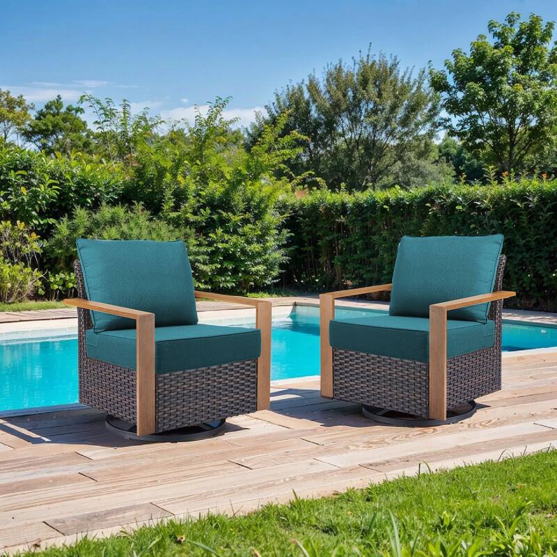 Pocassy 22"x24"x6" Inch Thick Cushions Pillows Indoor Outdoor Cushion 5 Set