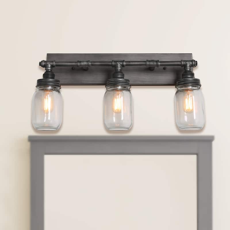 Carbon Loft Vawdrey 3-light Black Wall Sconces Vanity Lights Bathroom
