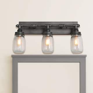 Carbon Loft Vawdrey 3-light Black Wall Sconces Vanity Lights Bathroom