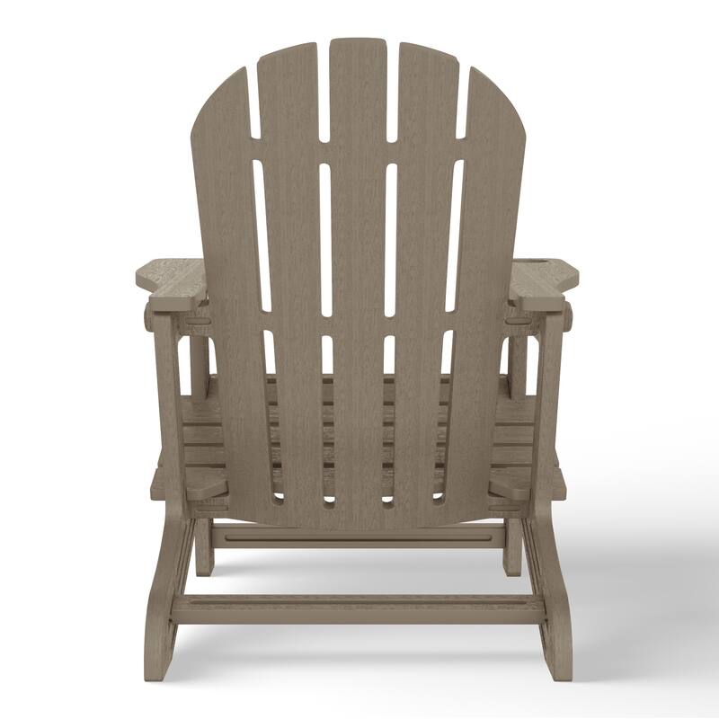 Coastline Outdoor Poly Adirondack Chair with Side Table