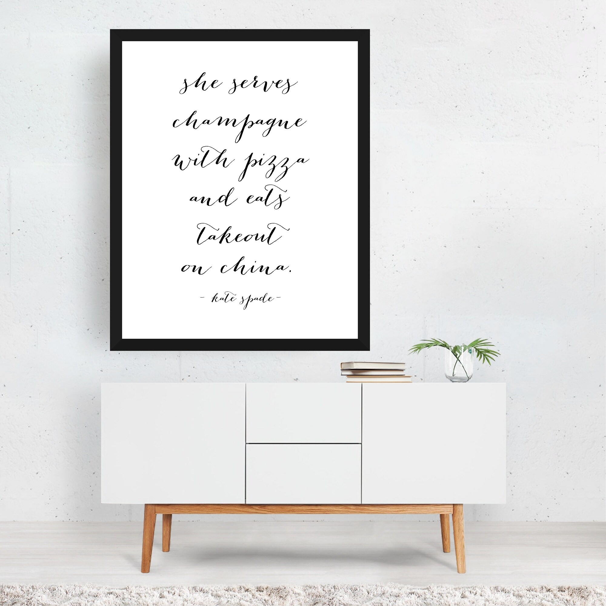 Typography Black White Kate Spade Quotes Sayings Art Print/Poster -  Overstock - 34911460