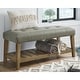 preview thumbnail 8 of 14, Cabellero Upholstered Accent Bench Grey