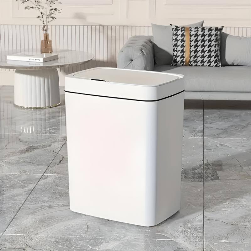 15L Touchless Motion Sensor Trash Can with Lid, Odor Control Bin for Bathroom, Kitchen, or Small Spaces
