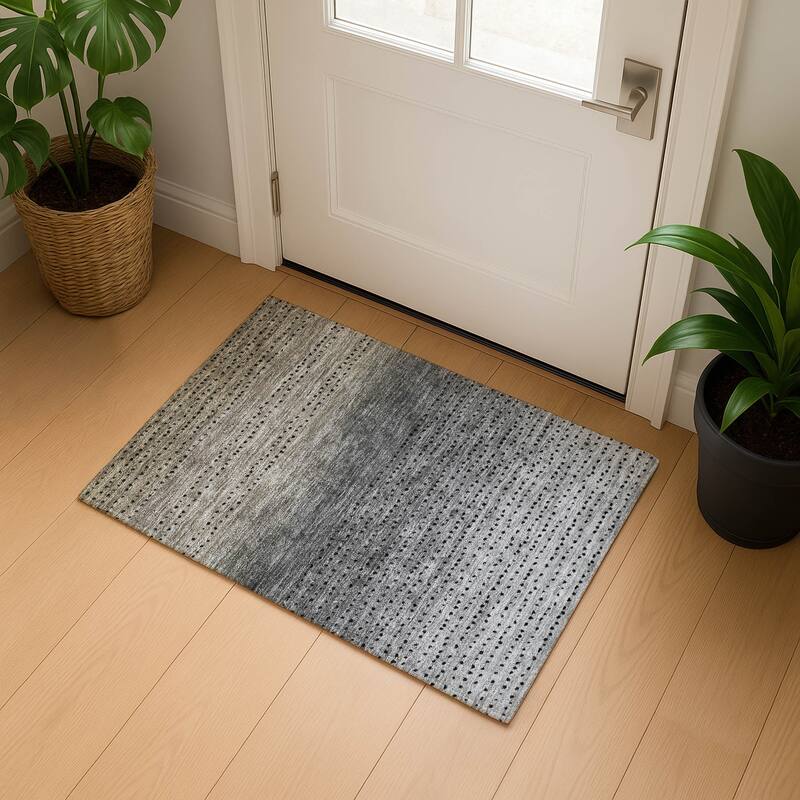 Premium Washable Super Soft Ombre Modern Mayfield Rug - Taupe - 1'8" x 2'6"