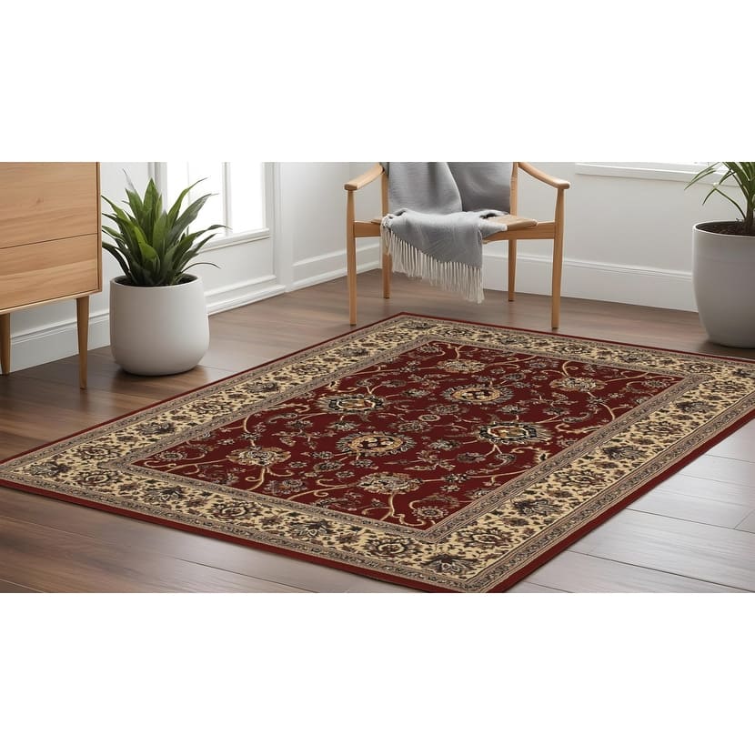 HomeRoots Oriental Traditional Square Area Rug