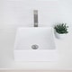 preview thumbnail 8 of 8, STYLISH Porcelain Square 15-inches Top Mounted Ceramic Vessel Bathroom Sink - 15" x 15" x 5.75"