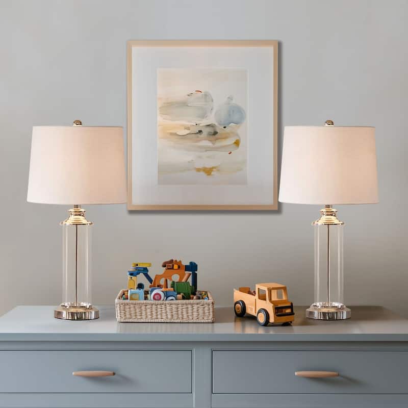 510 Design Clarity Glass Cylinder Table Lamp Set of 2