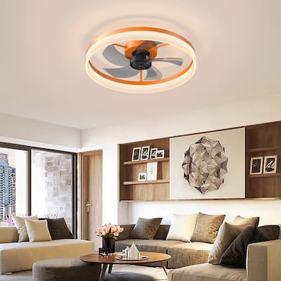 Ceiling Fans with Lights Dimmable LED Embedded installation of thin modern ceiling fans