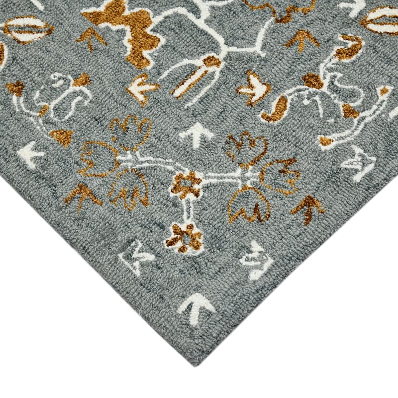 Romesha Pecos Hand-Hooked Wool Area Rug