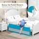preview thumbnail 16 of 17, 71 Inch Extra Long Swing Down Bed Guardrail with Safety Straps - 71" x 14.5" x 22"