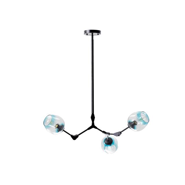Belladepot Modern Full-angle Adjustable Chandelier with Smoked Glass Shades