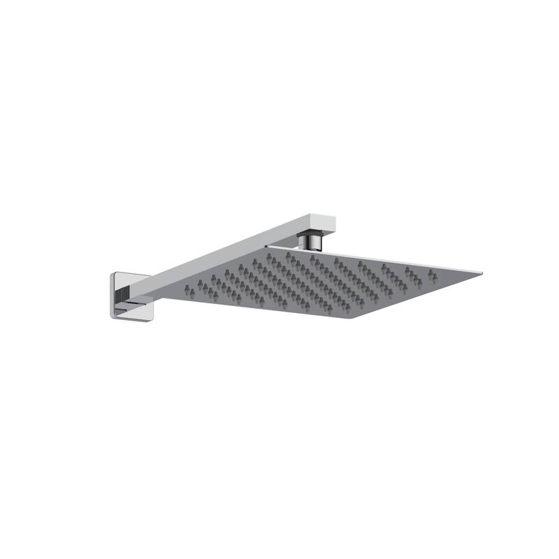 Resort 10-in Rain Showerhead Combo with Adjustable Handshower Slide Bar and Pressure Balanced Mixing Valve Chrome