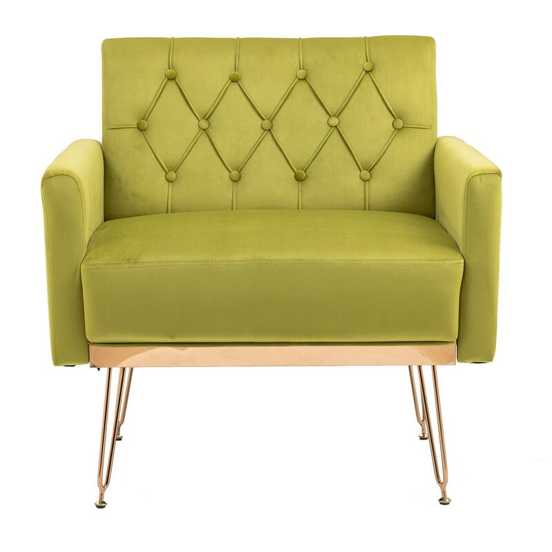 Modern Velvet Single Reading Chairs with Arm Set of 2