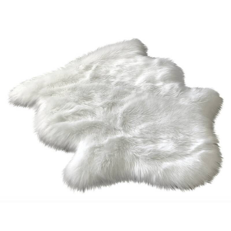 Ovella Home Premium Luxurious Faux Sheepskin Single Pelt Plush Shag Accent Rug - 2' x 3' - 2' x 3'