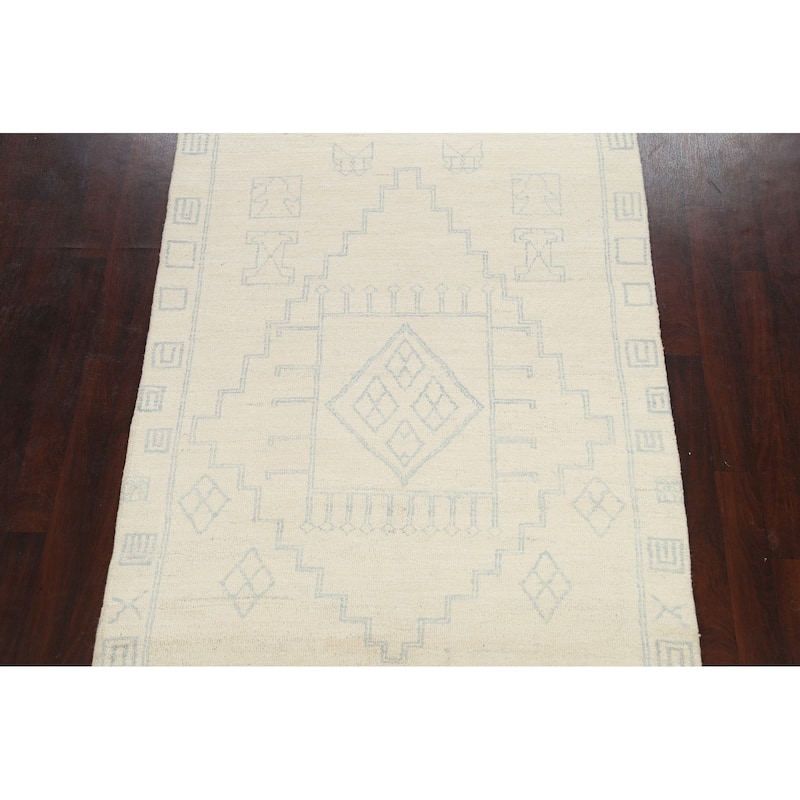 Vegetable Dye Moroccan Berber Oriental Area Rug Wool Handmade - 5'6" x 7'11"