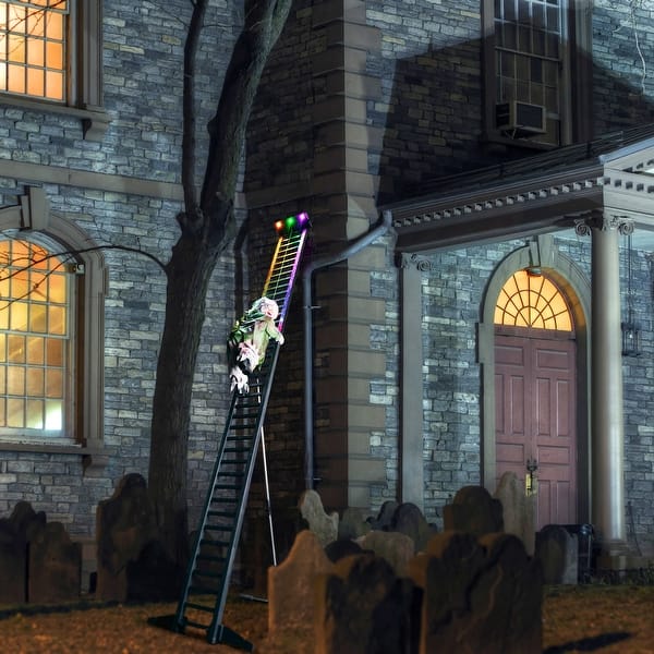 slide 2 of 5, Mr. Halloween 10' Outdoor Climbing Zombie