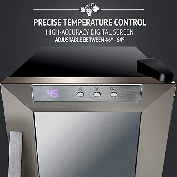 Shop Ivation 8 Bottle Red And White Winethermoelectric Wine Cooler Chiller Overstock 22889513
