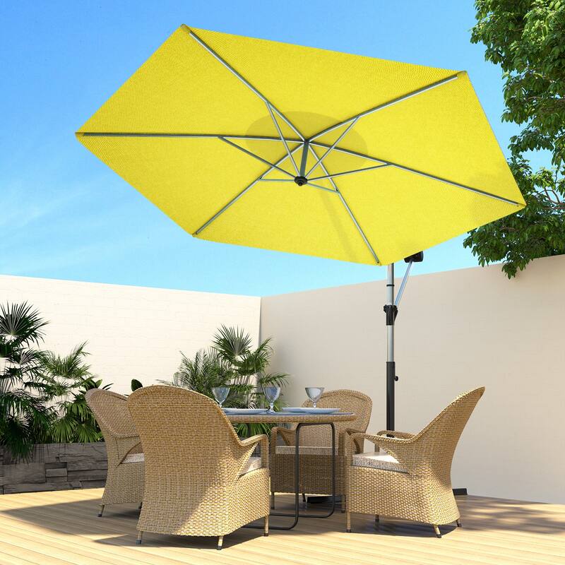 COSIEST 9ft Outdoor Patio Umbrella Offset Hanging Umbrella