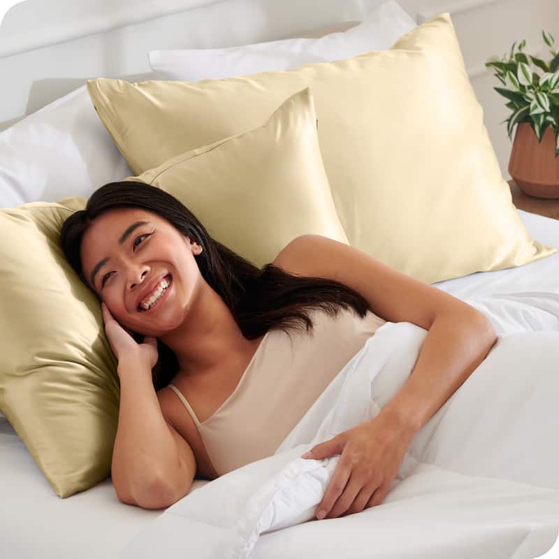 Bare Home Poly Satin Pillowcase Set for Hair and Skin (Set of 2)