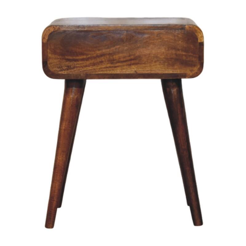 HomeRoots 22" Chestnut Solid Wood One Drawer Nightstand