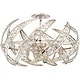 preview thumbnail 1 of 5, Quoizel Crescent Polished Nickel 6-light Semi-flush Mount