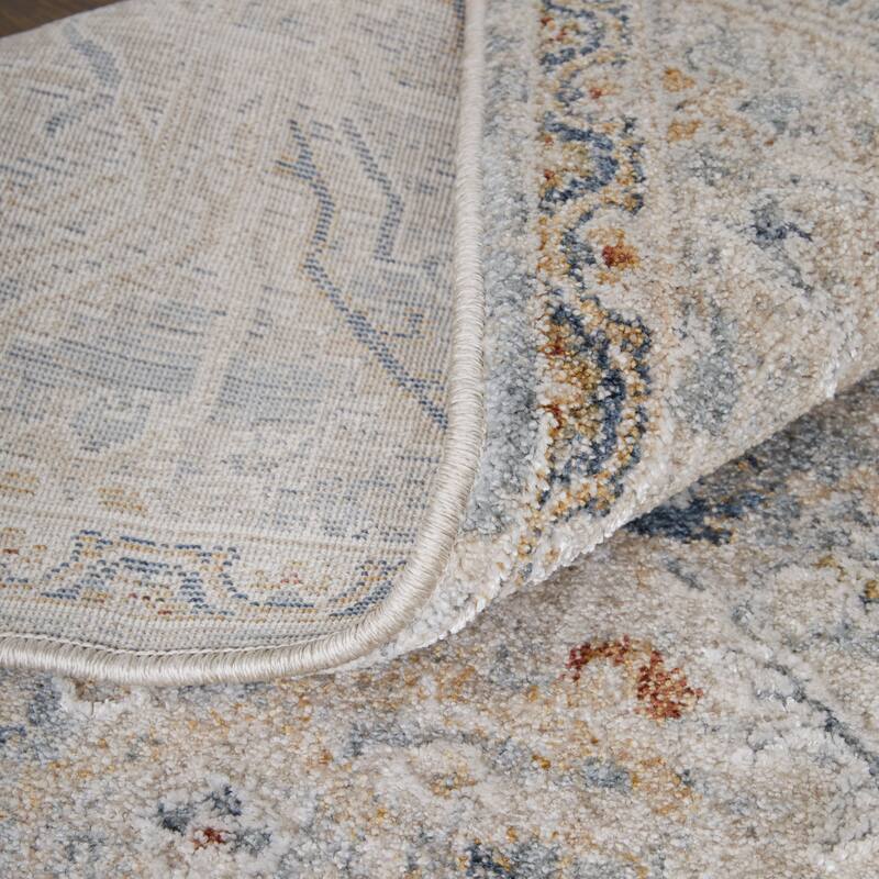 Grand Bazaar Hyannis Machine Made Distressed Transitional Area Rug