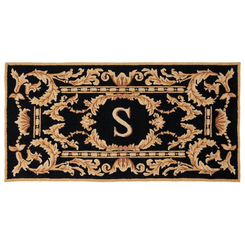 SAFAVIEH Handmade Monogram Kyousuke Casual Rug - 3' x 6' - Black - S