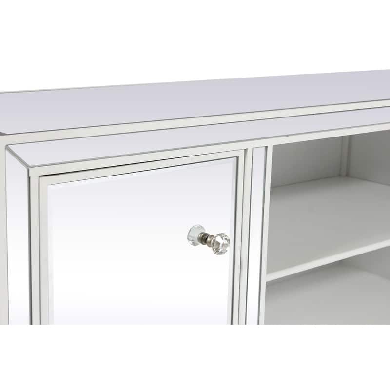 Indigo Home 60 In. Mirrored TV Stand In White