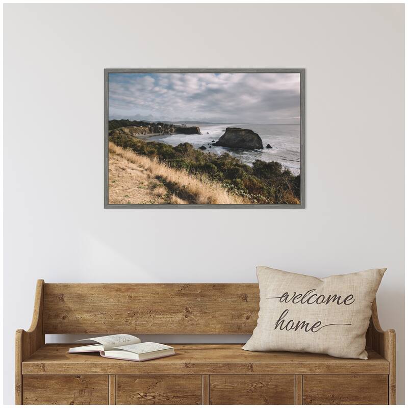 Kate and Laurel Sylvie Rugged Coastal Landscape Framed Canvas by Patricia Hasz of Patricia Rae Photography