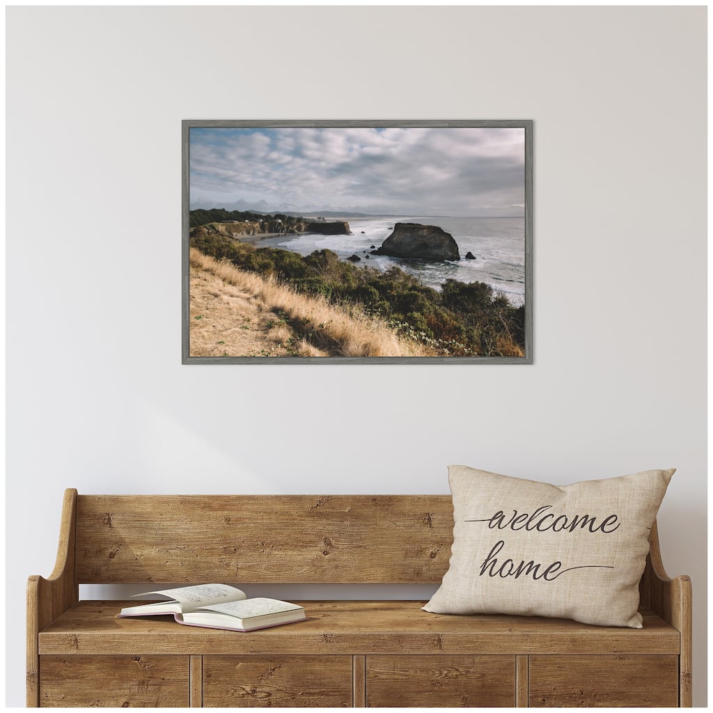 Kate and Laurel Sylvie Rugged Coastal Landscape Framed Canvas by Patricia Hasz of Patricia Rae Photography